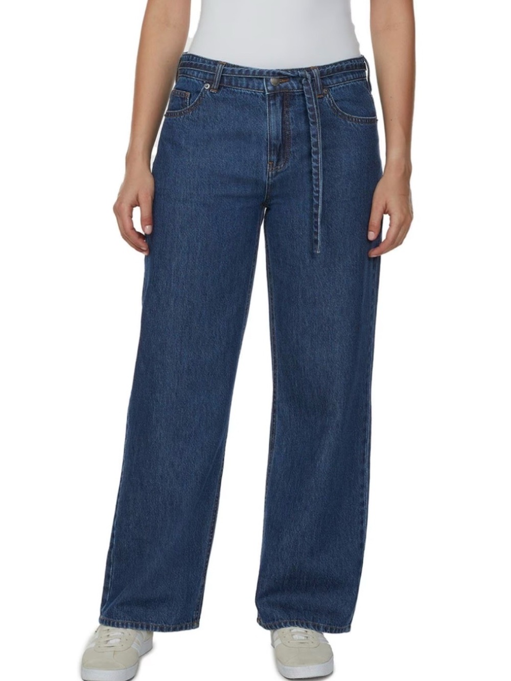 Buffalo David Bitton High Rise Wide Leg Belted Jeans  Sz 10. NWT